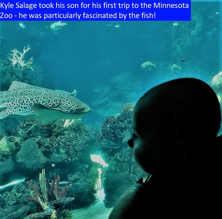 Kyle Salage took his son for his first trip to the Minnesota Zoo - he was particularly fascinated by the fish!