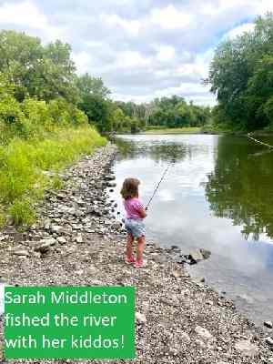 Sarah Middleton fished the river with her kiddos!