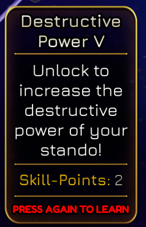 What stand has the highest destructive power